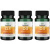 [Zestaw] 3x Swanson Witamina D3 4000 IU 90 kapsułek