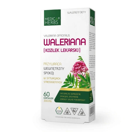 Waleriana (Kozłek Lekarski) 300 mg (60 kaps) Medica Herbs