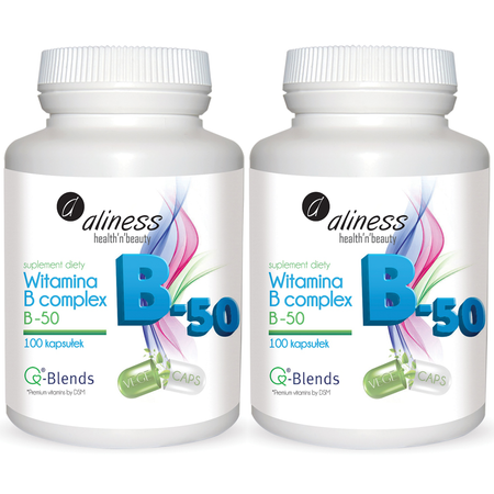 [Zestaw] 2x Aliness Witamina B Complex B-50 - 100 kapsułek