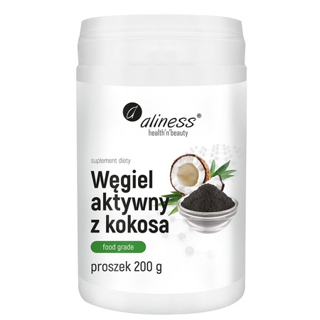 Węgiel aktywny z kokosa (200g) w proszku Aliness