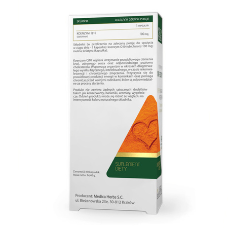 Koenzym Q10 (Ubichinon) 100 mg (40 kaps) Medica Herbs