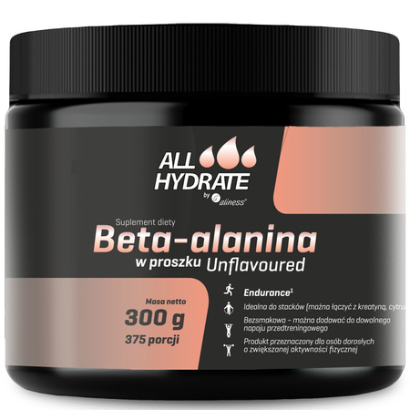 Aliness ALLHydrate Beta-Alanina - 300g, 375 porcji