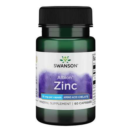 Swanson Albion Cynk Chelatowany 15 mg - 60 kapsułek