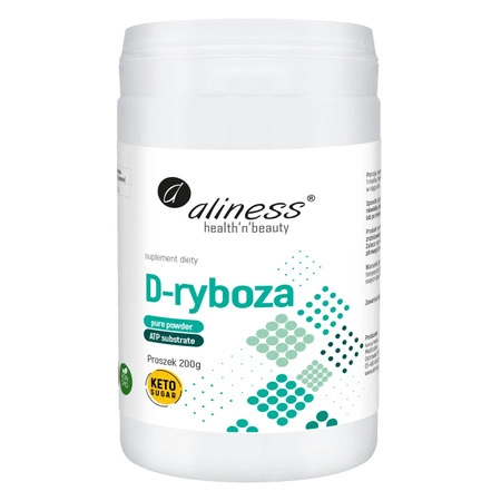 D-ryboza w proszku 200g (Keto cukier) Wytwarzanie energii Aliness