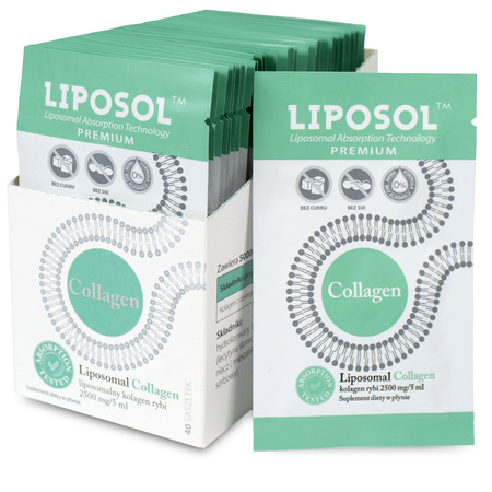 Aliness LIPOSOL Liposomalny Kolagen Rybi Typu I i III (2500 mg) w płynie - 40 saszetek x 5 ml