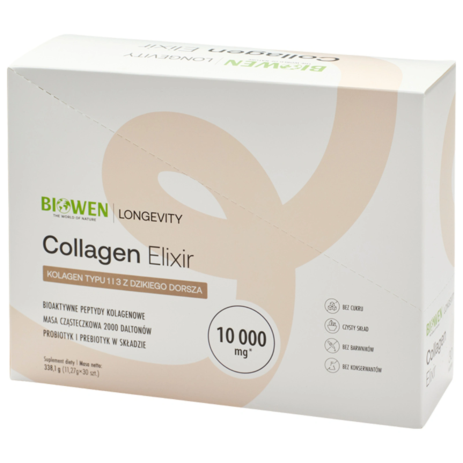 Biowen Collagen Elixir opakowanie Czysta etykieta Clean Label