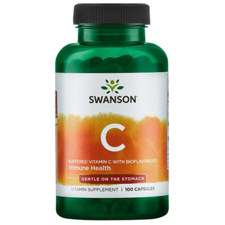 Swanson Witamina C 500 mg Buforowana + Bioflawonoidy - 100 kapsułek