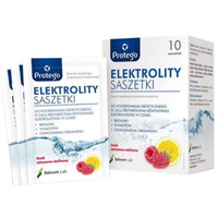 Protego Elektrolity w saszetkach o smaku malinowo-cytrynowym, 10 sztuk