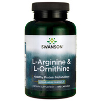 Swanson L-Arginina i L-Ornityna 100 kapsułek