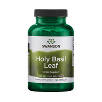 Swanson Bazylia Liście (Holy Basil Leaf) 400 mg - 120 kapsułek