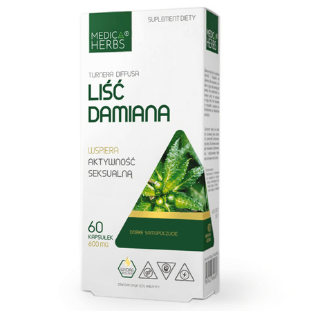 Medica Herbs Liść Damiana 600 mg - 60 kapsułek