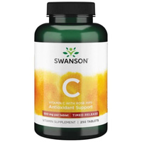 Swanson Witamina C 500 mg z Dziką różą RH o przedłużonym działaniu - 250 tabletek