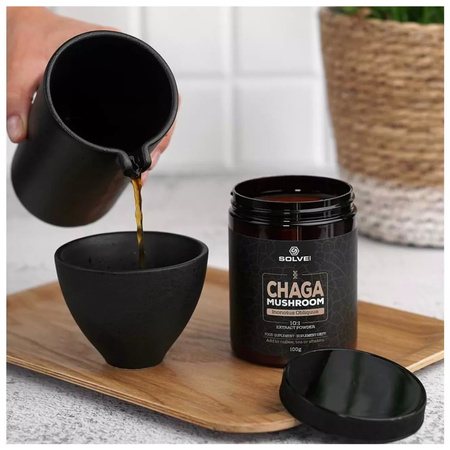 Chaga (Błyskoporek podkorowy) Ekstrakt 10:1 (100 g) Mushroom Powder Solve Labs