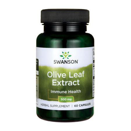 Swanson Liść Oliwny Ekstrakt 500 mg - 60 kapsułek