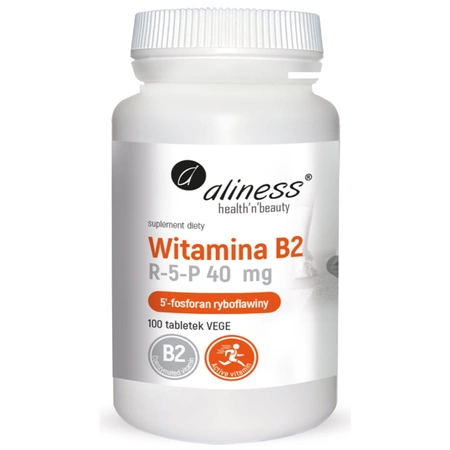 Witamina B2 Ryboflawina R-5-P 40 mg 100 tabletek Aliness