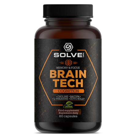 Brain Tech Nootropik Pamięć i Koncentracja 60 kapsułek Solve Labs
