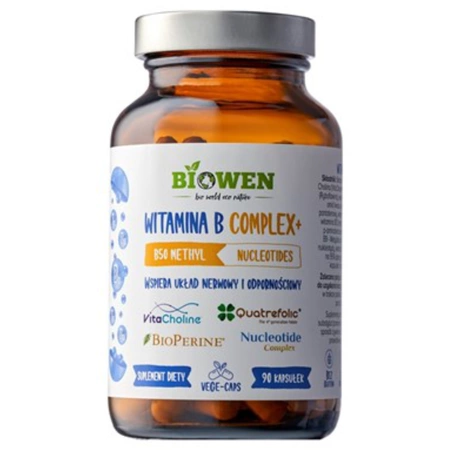 Biowen Witamina B complex 90 kapsułek Witamina B1 B2 B3 B5 B6 B12