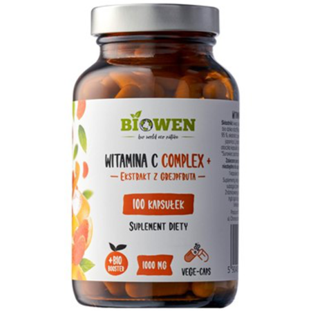 Witamina C Complex+ (Kwas L-askorbinowy) Biowen - 100 kapsułek 