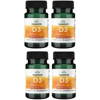 [Zestaw] 4x Swanson Witamina D3 4000 IU 90 kapsułek