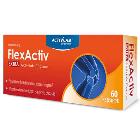 Activlab Pharma FlexActiv Extra Kolagen, Chondroityna i Glukozamina - 60 kapsułek