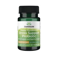Swanson Happy Microbiome Stress Support, Formuła Psychobiotyczna - 60 kapsułek