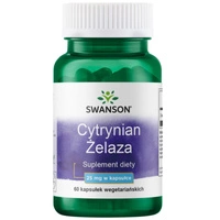 Swanson Cytrynian żelaza 25 mg - 60 kapsułek