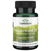 Swanson Peppermint Oil Olejek z mięty pieprzowej, rozmarynku i tymianku 100 kapsułek