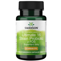 Swanson Probiotyk Ultimate 16 Strain Probiotic z prebiotykiem FOS 60 kapsułek