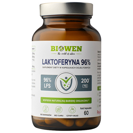 Biowen Laktoferyna 96% + Witamina C - 60 kapsułek