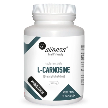 L-Carnosine 500 mg Karnozyna Aminokwas (60 kaps) Aliness