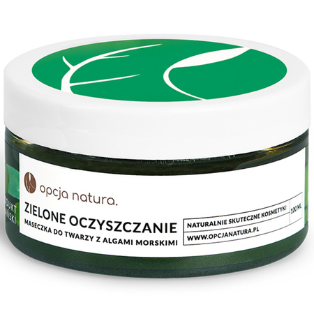 Opcja natura Zielone oczyszczanie Maseczka do twarzy z algami morskimi - 100 ml