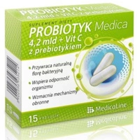 Aliness Probiotyk Medica 4,2 mld + Prebiotyk i Witamina C - 15 kapsułek