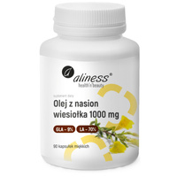 Olej z nasion wiesiołka 1000 mg Kwasy tłuszczowe (90 kaps) Aliness
