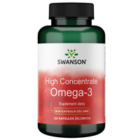 Swanson High Concentrate Omega-3 Olej rybi 120 kapsułek