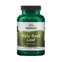 Swanson Bazylia Liście (Holy Basil Leaf) 400 mg - 120 kapsułek
