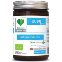 Jod Naturalny BIO 150 mcg 100 tabletek Tarczyca BeOrganic Aliness