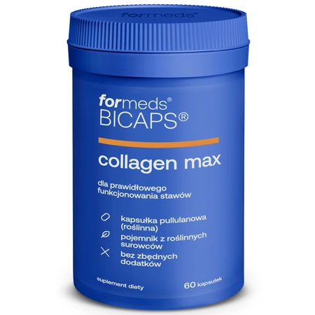 BICAPS Collagen MAX 60 kapsułek Kolagen L-Prolina Witamina K2 i D3 ForMeds