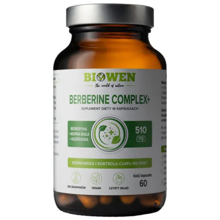 Berberine Complex+ 510 mg Berberyna Biowen - 60 kapsułek