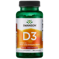 Swanson Witamina D3 400 IU (Cholekalcyferol) - 250 kapsułek
