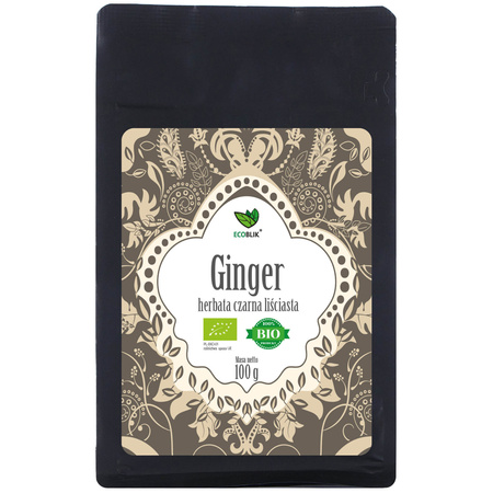 EcoBlik Herbata Czarna Liściasta Ginger z Imbirem