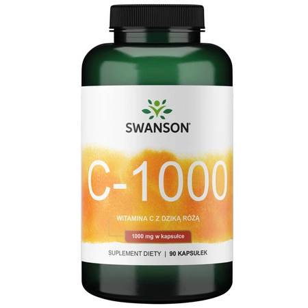 Witamina C 1000 mg z Dziką różą (90 kaps) Swanson