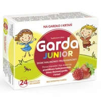 Garda Junior smak malinowo - truskawkowy - 24 pastylek do ssania