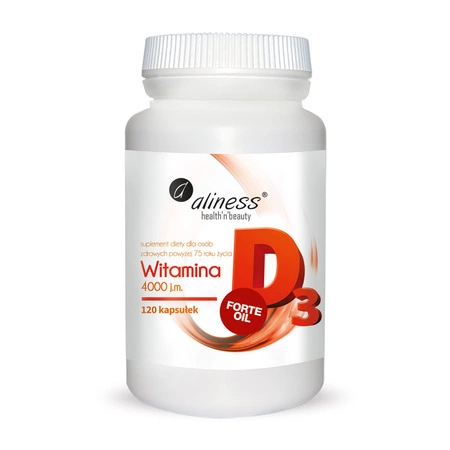 Naturalna Witamina D3 4000 IU FORTE (120 kaps) Aliness