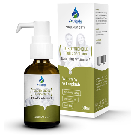 Tokotrienole Naturalna Witamina E w Kroplach (30 ml) Avitale Aliness