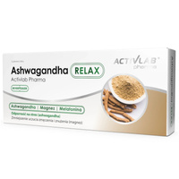 Activlab Pharma Ashwagandha RELAX z Magnezem i Melatoniną - 60 kapsułek