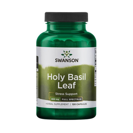Swanson Bazylia Liście (Holy Basil Leaf) 400 mg - 120 kapsułek