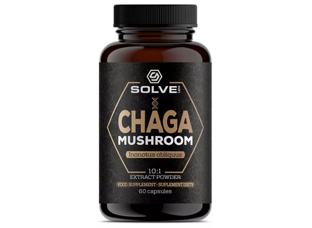 Chaga (Błyskoporek podkorowy) Ekstrakt 10:1 - 60 kapsułek Solve Labs