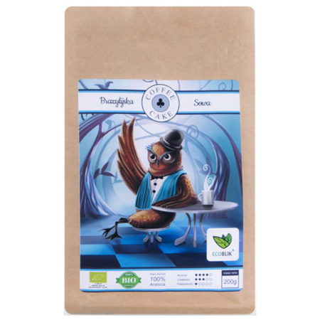 Kawa ziarnista ARABICA 100% Brazylijska Sowa BIO 200g Ecoblik