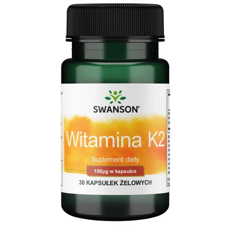 Naturalna Witamina K2 MK-7 100 mcg (30 kaps) Swanson 