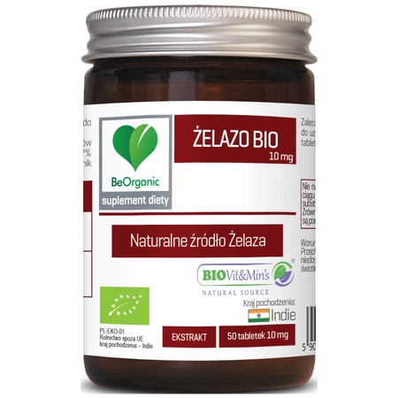 Żelazo Naturalne BIO 10 mg 50 tabletek